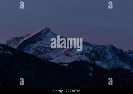 L'Alpspitze est un célèbre sommet de montagne de l'allemand Partie des Alpes Banque D'Images