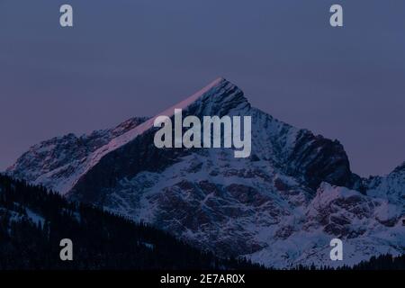 L'Alpspitze est un célèbre sommet de montagne de l'allemand Partie des Alpes Banque D'Images