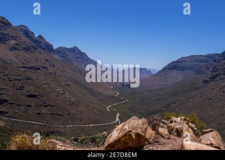 Le col d'Uitkyk est un point de vue dans la montagne de Cederberg Dans le Cap occidental de l'Afrique du Sud Banque D'Images