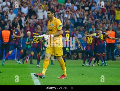 BERLIN, ALLEMAGNE - 6 JUIN 2015 : Gianluigi Buffon photographié lors de la finale de la Ligue des champions de l'UEFA 2014/15 entre Juventus Torino et le FC Barcelone à l'Olympiastadion. Banque D'Images