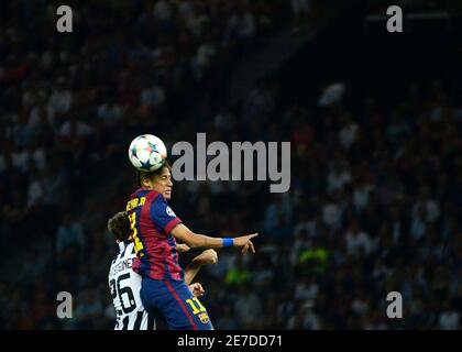 BERLIN, ALLEMAGNE - 6 JUIN 2015 : Neymar photographié lors de la finale de la Ligue des champions de l'UEFA 2014/15 entre Juventus Torino et le FC Barcelone à l'Olympiastadion. Banque D'Images