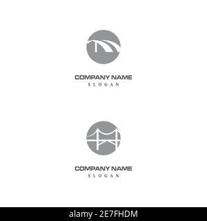 Logo vectoriel Pont Modèle icône illustration design Illustration de Vecteur