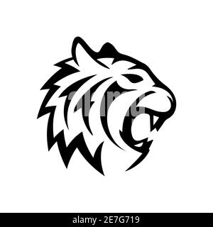 populaire moderne créatif tête de tigre logo vecteur symbole de compagnie icône illustration de la conception Illustration de Vecteur