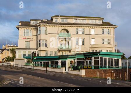 Hôtel Park Central à Exeter Road, Bournemouth, Dorset Royaume-Uni en janvier Banque D'Images