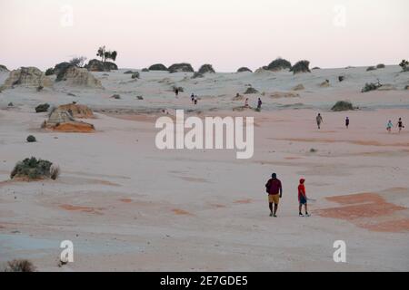 Scenes of Mungo National Park site classé au patrimoine mondial Banque D'Images