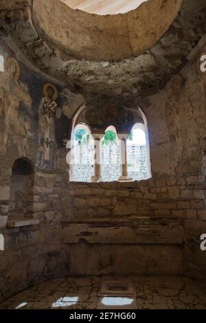 Détails architecturaux à l'intérieur de l'église Saint-Nicolas à Myra, lieu où Saint-Nicolas est mort et s'est entorché en Turquie Banque D'Images