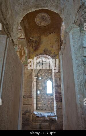 Détails architecturaux à l'intérieur de l'église Saint-Nicolas à Myra, lieu où Saint-Nicolas est mort et s'est entorché en Turquie Banque D'Images