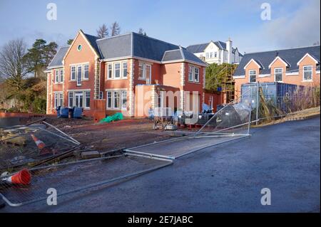 Nouvelle maison de luxe construite à Kilmacolm en Écosse Banque D'Images