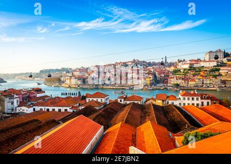 Panorama de la ville de Porto au Portugal Banque D'Images