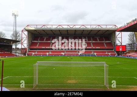 Nottingham, Royaume-Uni. 30 janvier 2021. NOTTINGHAM, ANGLETERRE. 30 JANVIER vue générale de la ville Ground, qui abrite la forêt de Nottingham pendant le match de championnat Sky Bet entre la forêt de Nottingham et Barnsley à la ville Ground, Nottingham, le samedi 30 janvier 2021. (Credit: Jon Hobley | MI News) Credit: MI News & Sport /Alay Live News Banque D'Images
