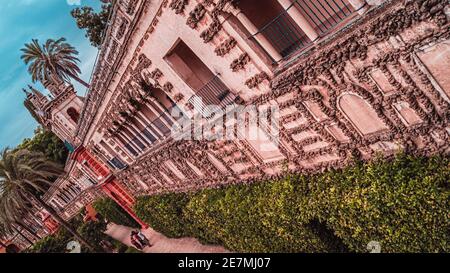 Les vastes jardins de l'Alcazar royal Banque D'Images