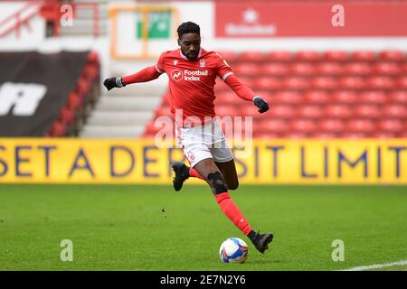 Nottingham, Royaume-Uni. 30 janvier 2021. NOTTINGHAM, ANGLETERRE. 30 JANV. Sammy Ameobi (11) de la forêt de Nottingham en action pendant le match de championnat Sky Bet entre la forêt de Nottingham et Barnsley au City Ground, Nottingham, le samedi 30 janvier 2021. (Credit: Jon Hobley | MI News) Credit: MI News & Sport /Alay Live News Banque D'Images