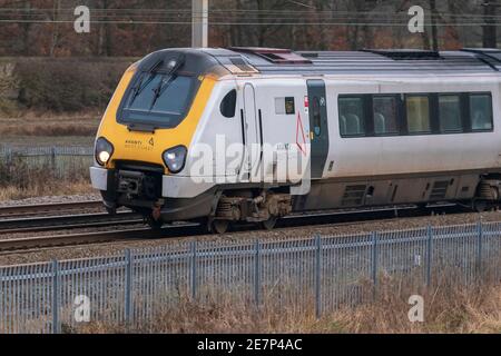 Garniture intérieure du train d'unités multiples Avanti Super Voyager diesel-lectric numéro 221101 récemment rénovée. Banque D'Images