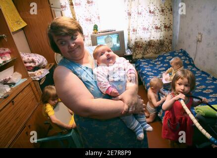 Nadia Khalina Possibly The World S Fattest Baby Lies In A Pram With Her Mother Tatyana L Father Viktor R And Her Siblings In Their Apartment In The Siberian City Of Aleisk October