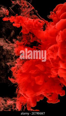 Texture abstraite rouge sur noir. Banque D'Images