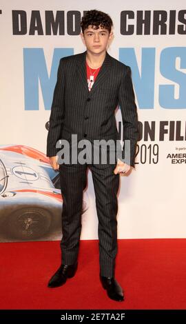 10 octobre 2019 - Londres, Angleterre, Royaume-Uni - BFI London film Festival 2019 - le Mans '66 Premiere photo shows: Noah Jupe Banque D'Images