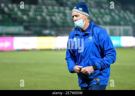 Trévise, Italie. 30 janvier 2021. Treviso, Italie, Monigo Stadium, 30 janvier 2021, Kieran Crowley (entraîneur en chef Benetton Trévise) pendant Benetton Trévise vs Munster Rugby - Rugby Guinness Pro 14 Match Credit: Ettore Griffoni/LPS/ZUMA Wire/Alay Live News Banque D'Images