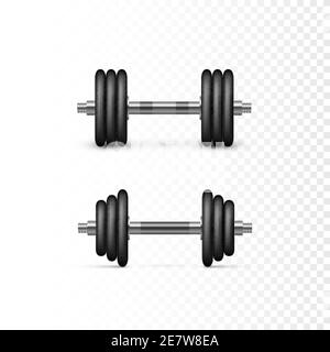 Haltères pliables. Équipement de musculation et d'entraînement. Illustration vectorielle Illustration de Vecteur