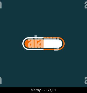 Logo de la capsule de la pharmacie. Illustration de Vecteur
