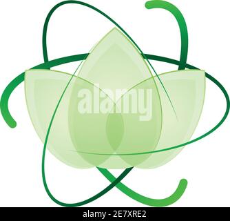 Feuilles, plante, naturopathe, spa, logo, icône Illustration de Vecteur