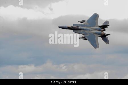 Siège simple F15 passant par le gallois vally.Boucle Mach Banque D'Images