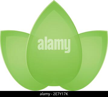 Feuilles, plante, naturopathe, spa, logo, icône Illustration de Vecteur