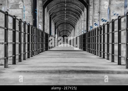 Vue sur le paysage du Viaduc de Grandfey (pont Grandfey), à Fribourg, Suisse Banque D'Images