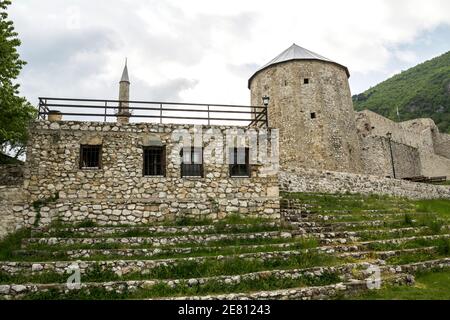 Ville de Travnik vue de la forteresse, Bosnie-Herzégovine Banque D'Images