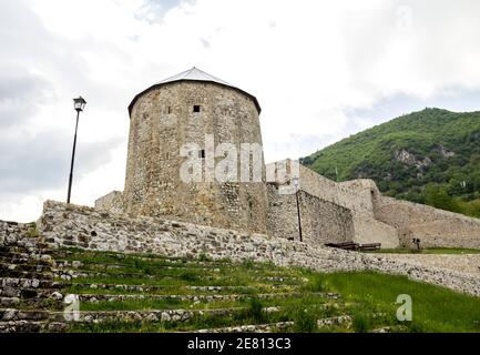 Ville de Travnik vue de la forteresse, Bosnie-Herzégovine Banque D'Images