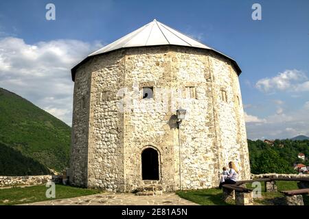 Ville de Travnik vue de la forteresse, Bosnie-Herzégovine Banque D'Images