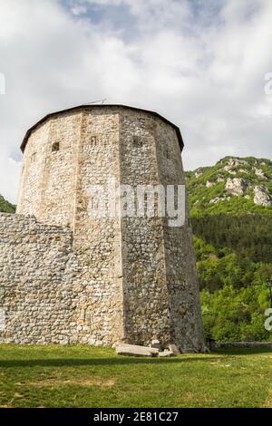 Ville de Travnik vue de la forteresse, Bosnie-Herzégovine Banque D'Images