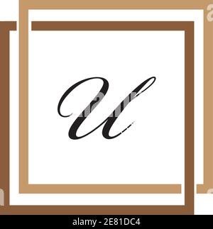 Modèle de conception de logo vecteur Unity de la lettre U Business Corporate abstrait Modèle de logo Letter u motif d'icône vectoriel Illustration de Vecteur