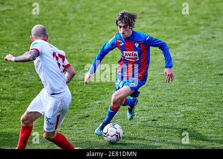 Bryan Gil de SD Eibar pendant le championnat d'Espagne la Ligue de football match entre SD Eibar SAD et Sevilla FC le 30 janvier 2021 au stade d'Ipurua à Eibar, Espagne - photo Inigo Larreina / Espagne DPPI / DPPI / LM Banque D'Images