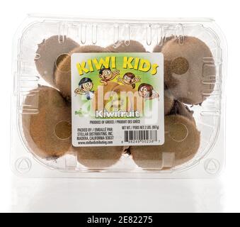 Winneconne, WI -23 janvier 2021: Un paquet de sur un fond isolé. Banque D'Images