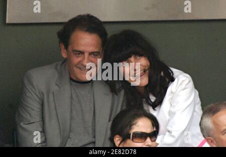 LIO et son petit ami Jean-François Lepetit assistent à la demi-finale de Roland Garros à Paris, France, le 07,2007 juin. Photo par ABACAPRESS.COM Banque D'Images