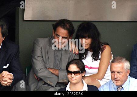 LIO et son petit ami Jean-François Lepetit assistent à la demi-finale de Roland Garros à Paris, France, le 07,2007 juin. Photo par ABACAPRESS.COM Banque D'Images