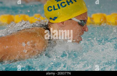 Alena Popchanka en France participe à 100 épreuves de papillons lors des Championnats de natation français, à Saint-Raphaël, dans le sud de la France, le 26 juin 2007. Photo de Stéphane Kempinaire/Cameleon/ABACAPRESS.COM Banque D'Images