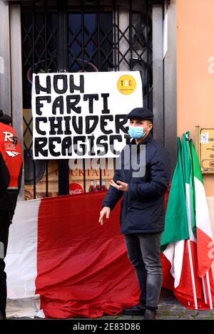 Manifestazione del sindacato SINLAI Rome sur la piazza del Pantheon, sindacato di estrema destra e nazionalista Banque D'Images