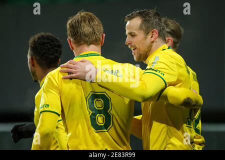 SITTARD, PAYS-BAS - JANVIER 30: Mat Seuntjes de Fortuna Sittard pendant le match néerlandais Eredivisiie entre Fortuna Sittard et VVV Venlo à Fortuna Banque D'Images