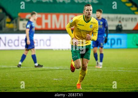 SITTARD, PAYS-BAS - JANVIER 30: Mat Seuntjes de Fortuna Sittard pendant le match néerlandais Eredivisiie entre Fortuna Sittard et VVV Venlo à Fortuna Banque D'Images