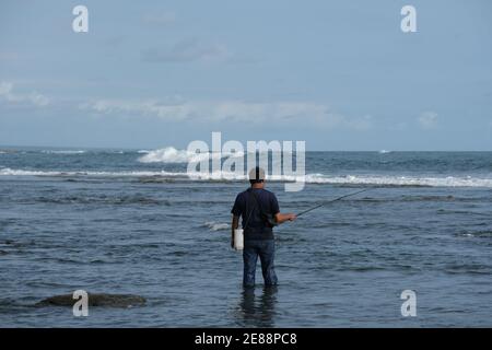 Indonésie Bali Pekutatan - Pantai Medewi - pêche Plage de Medewi Banque D'Images