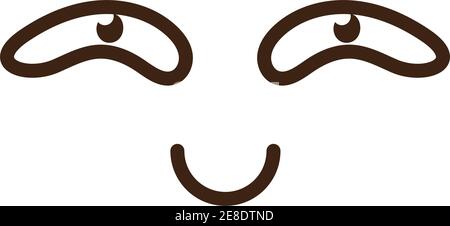 motif d'illustration vectoriel d'icône d'émoticône de visage de dessin animé endormi Illustration de Vecteur