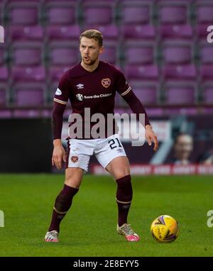 Scottish Championship - Heart of Midlothian v Dunfermline. Tynecastle Park, Édimbourg, Midlothian, Royaume-Uni. 23 janvier 2021. Les cœurs accueillent Dunfermline au championnat écossais de Tynecastle Park, à Édimbourg. La photo montre : le dos gauche de Hearts, Stephen Kingsley. Crédit : Ian Jacobs/Alay Live News Banque D'Images