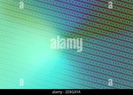 Illustration d'un fond de code binaire vert Banque D'Images