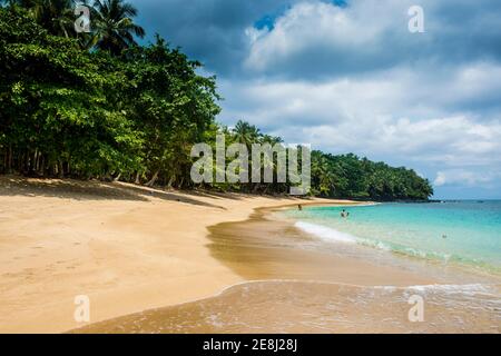 Banana Beach, réserve de biosphère de l'UNESCO, principe, Sao Tomé-et-principe, Océan Atlantique Banque D'Images