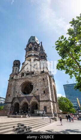 Kaiser Wilhelm Memorial Church, Charlottenburg, Berlin, Allemagne Banque D'Images