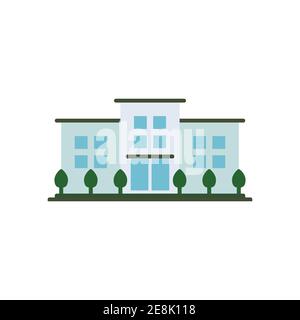 bâtiment de bureau. illustration vectorielle de la conception de l'hôpital. Illustration de Vecteur