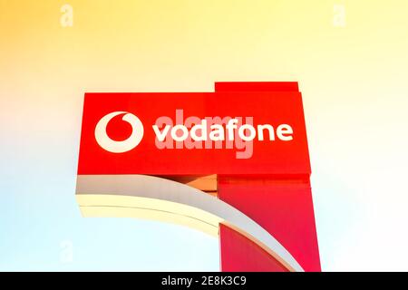 Vodafone Store - Vodafone est une multinationale britannique de télécommunications Banque D'Images