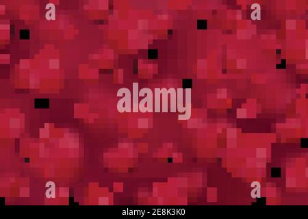 Modèle décoratif à motif coeurs rouges en 3d sans couture abstrait pour la Saint-Valentin. Chevauchement avec le style de distance de l'arrière-plan du motif. Illustration de Vecteur