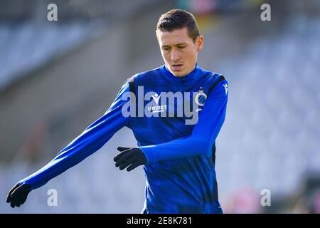 BRUGES, BELGIQUE - JANVIER 31 : Hans Vanaken du Club Brugge lors du match Pro League entre le Club Brugge et Standard Luik au stade Jan Breydel Banque D'Images